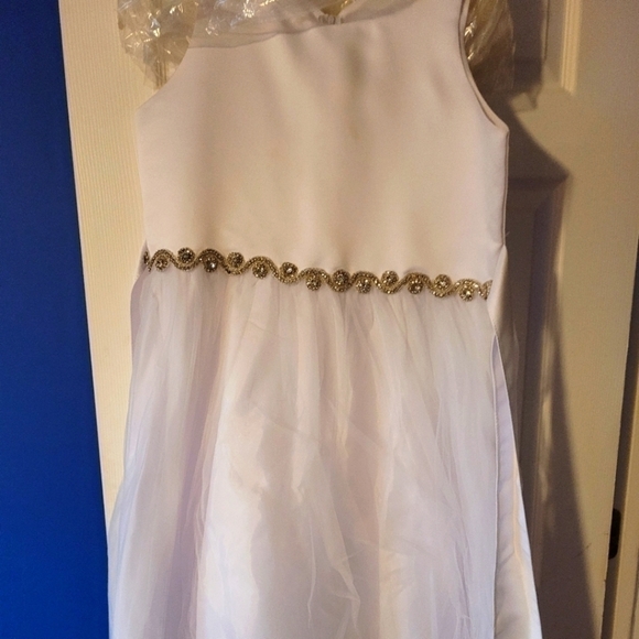👗big Girls' White Dress